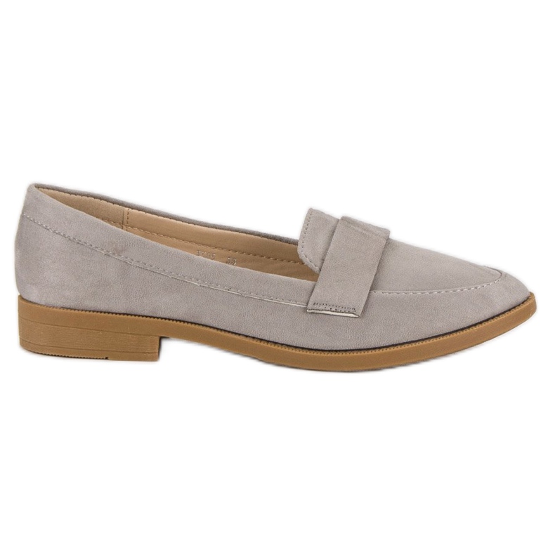 Small Swan Mocasini din piele intoarsa gri Small Swan Mocasini din piele intoarsa gri