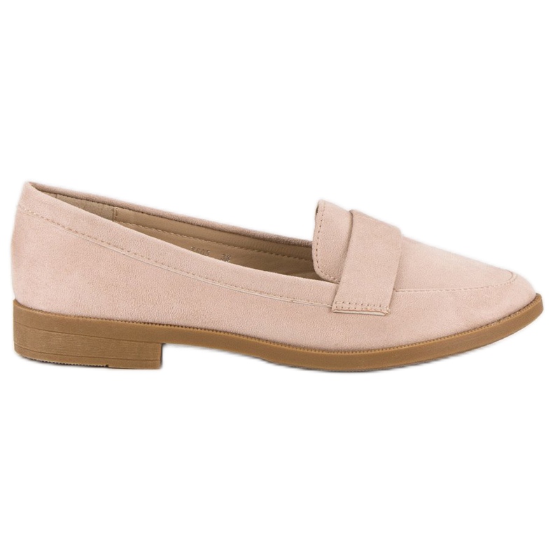 Small Swan Mocasini din piele intoarsa maro