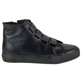 Adidași negri cu bandă elastică negru