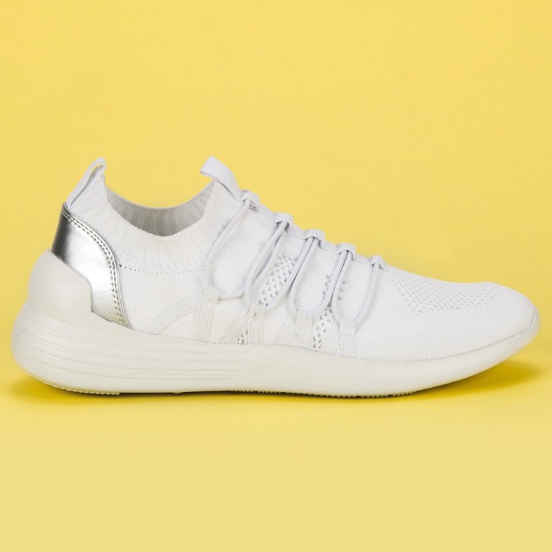 Kylie Pantofi Sport Slip-On din Textil alb