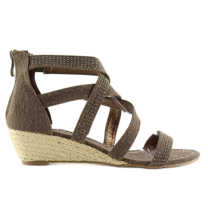 Sandale espadrile ME11783 cafea maro