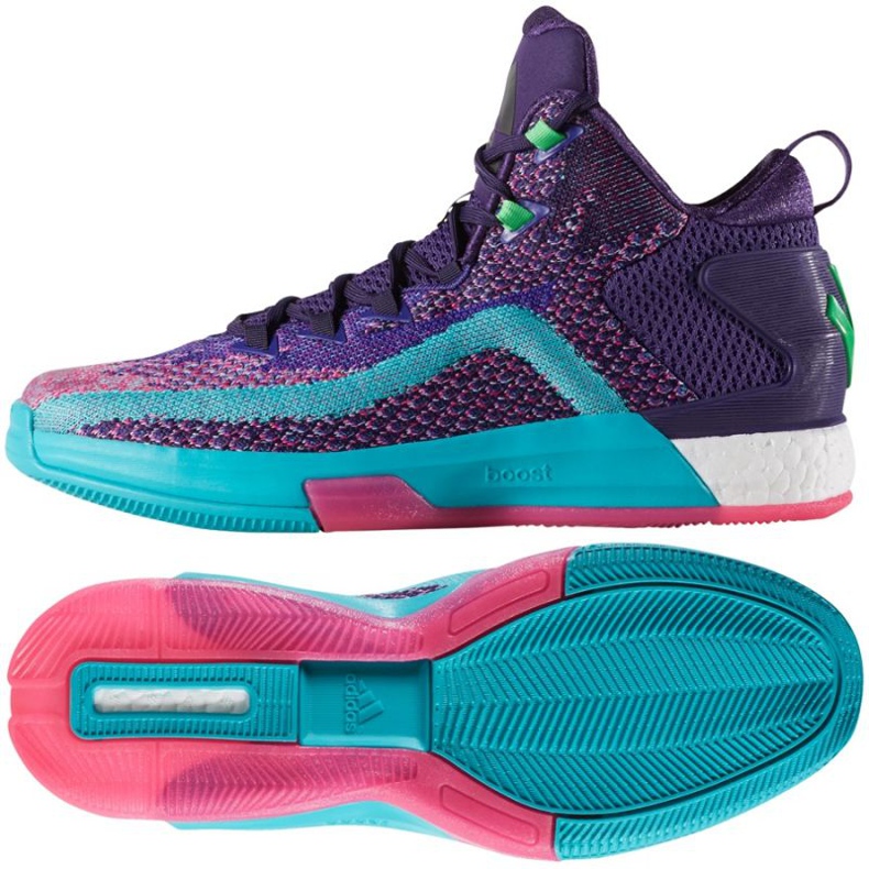 Pantofi de baschet adidas John Wall 2 Boost Prime Knit M D70028 multicolor violet