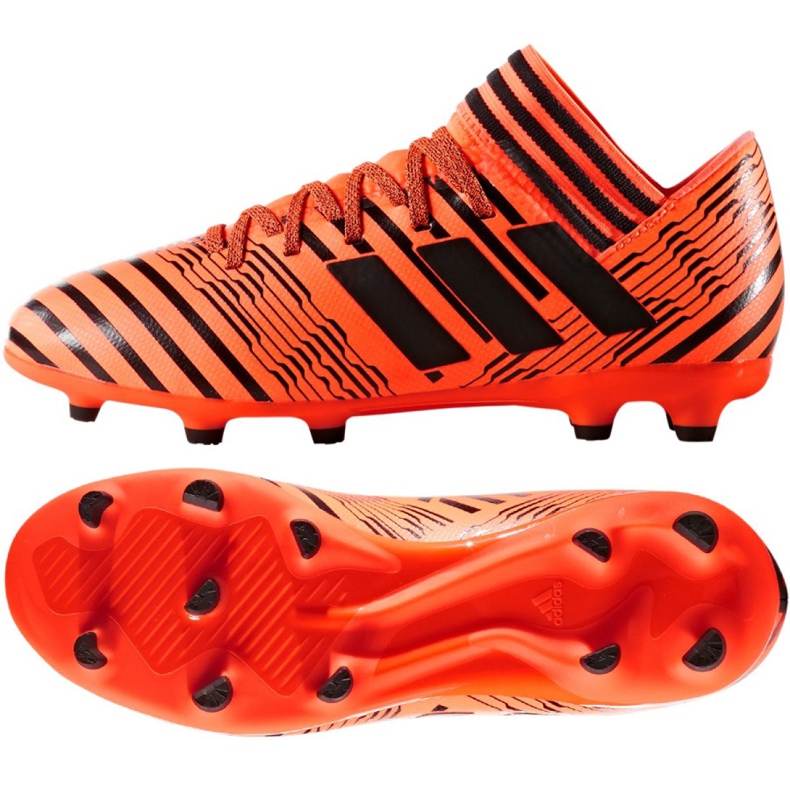 Ghete de fotbal Adidas Nemeziz 17.3 Fg Jr S82428 portocale portocale