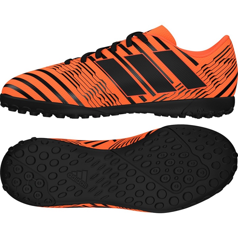 Ghete de fotbal Adidas Nemeziz 17.4 Tf Jr S82471 portocale portocale Ghete de fotbal Adidas Nemeziz 17.4 Tf Jr S82471 portocale portocale