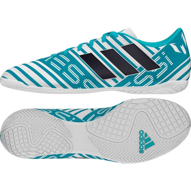 Pantofi de sală adidas Nemeziz Messi 17.4 albastru