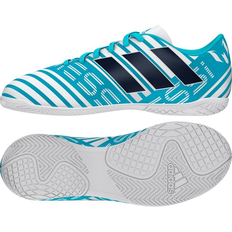 Pantofi de sală adidas Nemeziz Messi 17.4 albastru