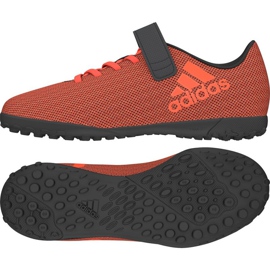 Ghetele de fotbal adidas X 17.4 Tf Jr portocale