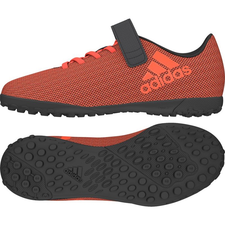 Ghetele de fotbal adidas X 17.4 Tf Jr portocale
