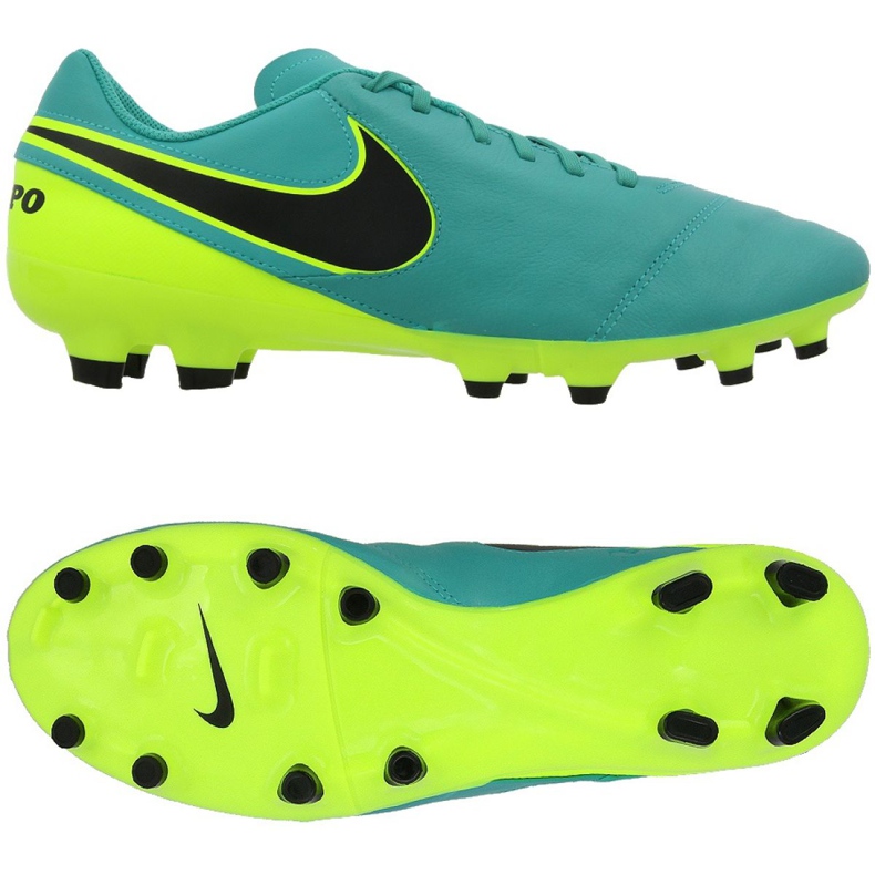 Pantofi de fotbal Nike Tiempo Genio Ii Fg M 819213-307 negru albastru Pantofi de fotbal Nike Tiempo Genio Ii Fg M 819213-307 negru albastru