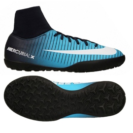 Ghete de fotbal Nike MercurialX Victory VI DF TF Jr 903604-404 albastru