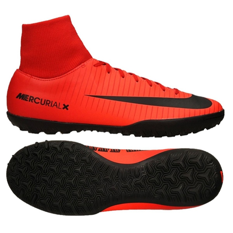 Pantofi de fotbal Nike MercurialX Victory Vi Df Tf M 903614-616 roșu roșu