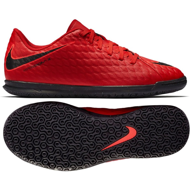 Pantofi de sală Nike HypervenomX Phade Iii Ic Jr 852583-616 roșu roșu