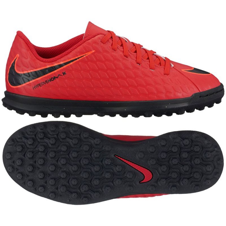 Ghete de fotbal Nike HypervenomX Phade III TF Jr 852585-616 roșu