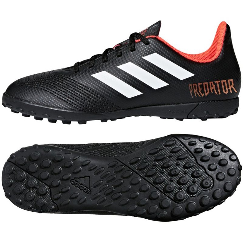 Ghete de fotbal Adidas Predator Tango 18.4 Tf Jr CP9095 negru negru Ghete de fotbal Adidas Predator Tango 18.4 Tf Jr CP9095 negru negru