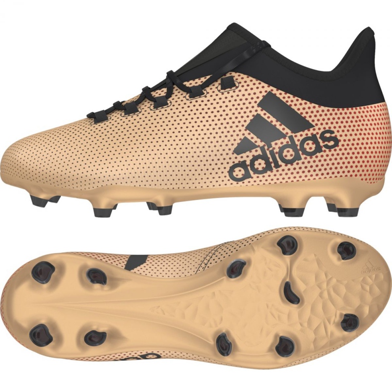 Ghete de fotbal Adidas X 17.1 Fg Jr CP8977 de aur Ghete de fotbal Adidas X 17.1 Fg Jr CP8977 de aur