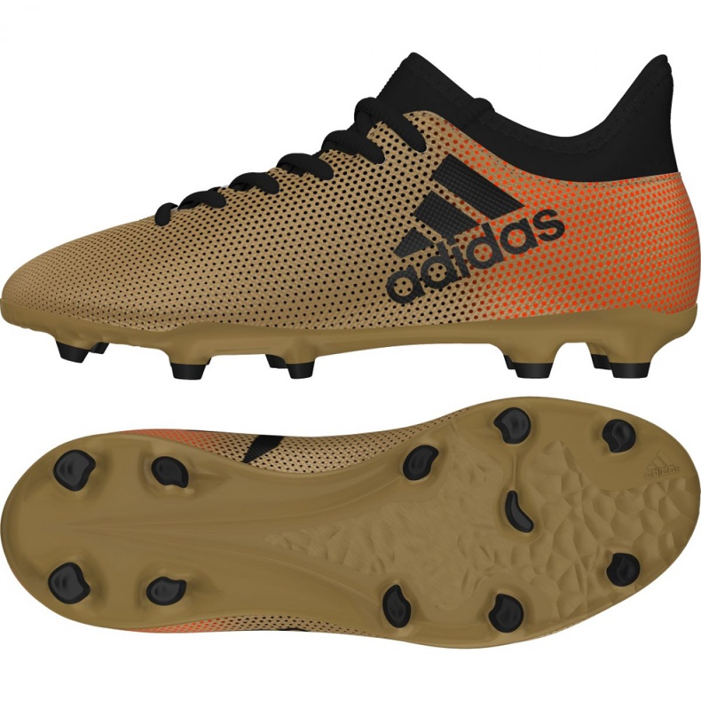 Ghete de fotbal Adidas X 17.3 Fg Jr CP8990 aur alb de aur
