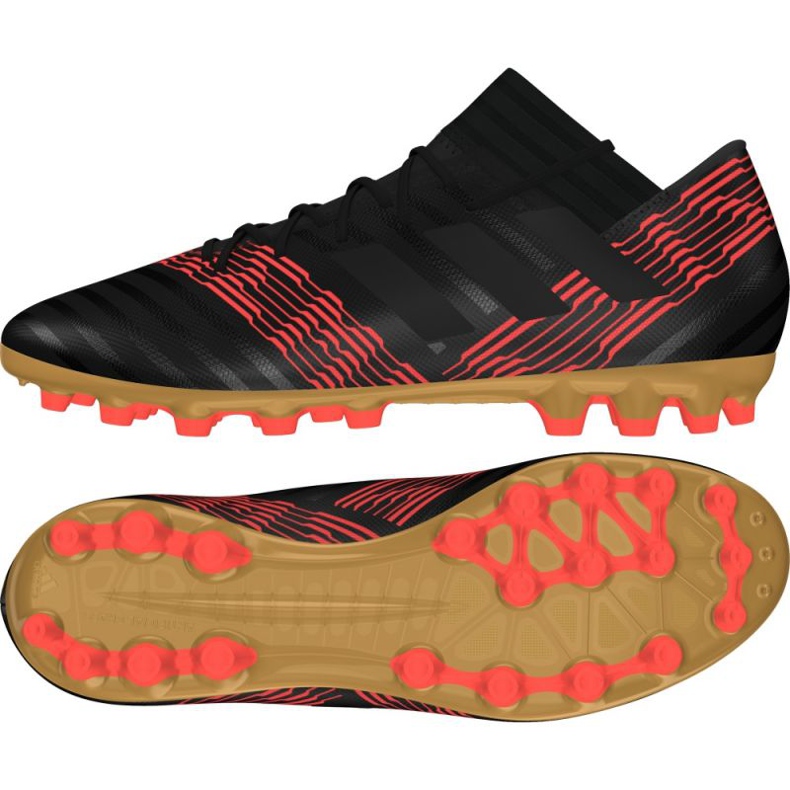 Ghete de fotbal Adidas Nemeziz 17.3 Ag M CP8994 negru negru Ghete de fotbal Adidas Nemeziz 17.3 Ag M CP8994 negru negru