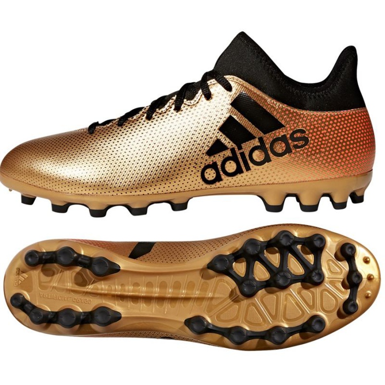 Ghete de fotbal Adidas X 17.3 Ag M CP9233 multicolor de aur