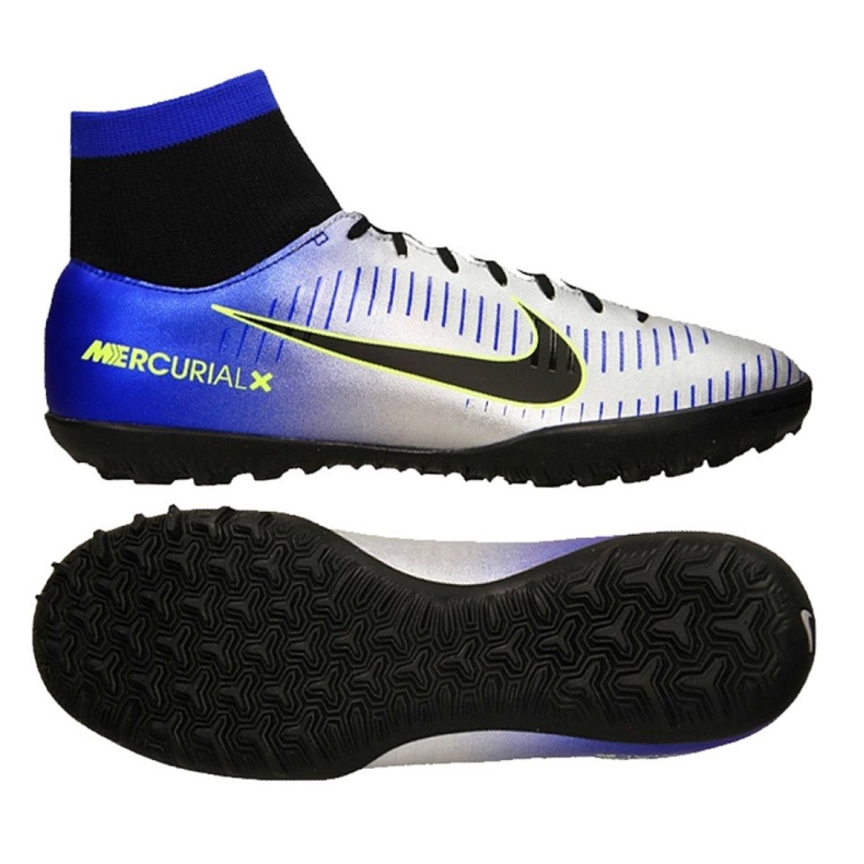 Ghete de fotbal Nike MercurialX Victory Vi Neymar Df Tf M 921514-407 verde, albastru, gri / argintiu albastru