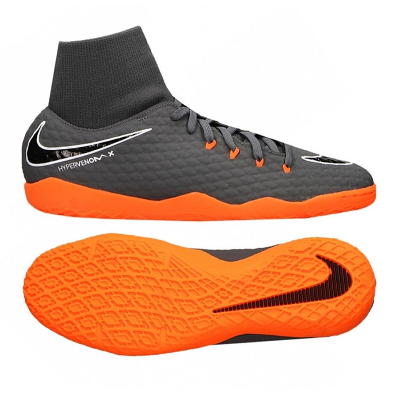 Pantofi de fotbal Nike Hypervenom PhantomX 3 Academy Df Ic M AH7274-081 gri gri Pantofi de fotbal Nike Hypervenom PhantomX 3 Academy Df Ic M AH7274-081 gri gri
