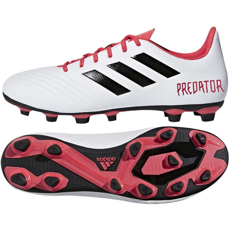 Ghete de fotbal Adidas Predator 18.4 FxG M CM7669 multicolor alb Ghete de fotbal Adidas Predator 18.4 FxG M CM7669 multicolor alb