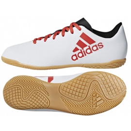 Pantofi de sală adidas X Tango 17.4 IN Jr CP9053 alb
