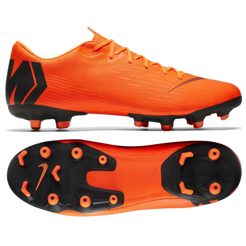 Pantofi de fotbal Nike Mercurial Vapor 12 Academy Fg M AH7375-810 multicolor portocale Pantofi de fotbal Nike Mercurial Vapor 12 Academy Fg M AH7375-810 multicolor portocale