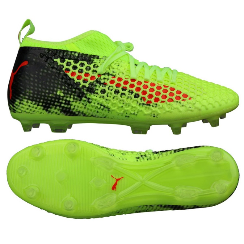 Ghete de fotbal Puma Future 18.2 Netfit Fg Ag Fizzy M 104321 01 verde verde