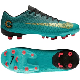 Pantofi de fotbal Nike Mercurial Vapor 12 Academy CR7 MG M AJ3721-390 verde Pantofi de fotbal Nike Mercurial Vapor 12 Academy CR7 MG M AJ3721-390 verde
