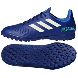 Ghete de fotbal Adidas Predator Tango 18.4 Tf Junior CP9097 albastru albastru