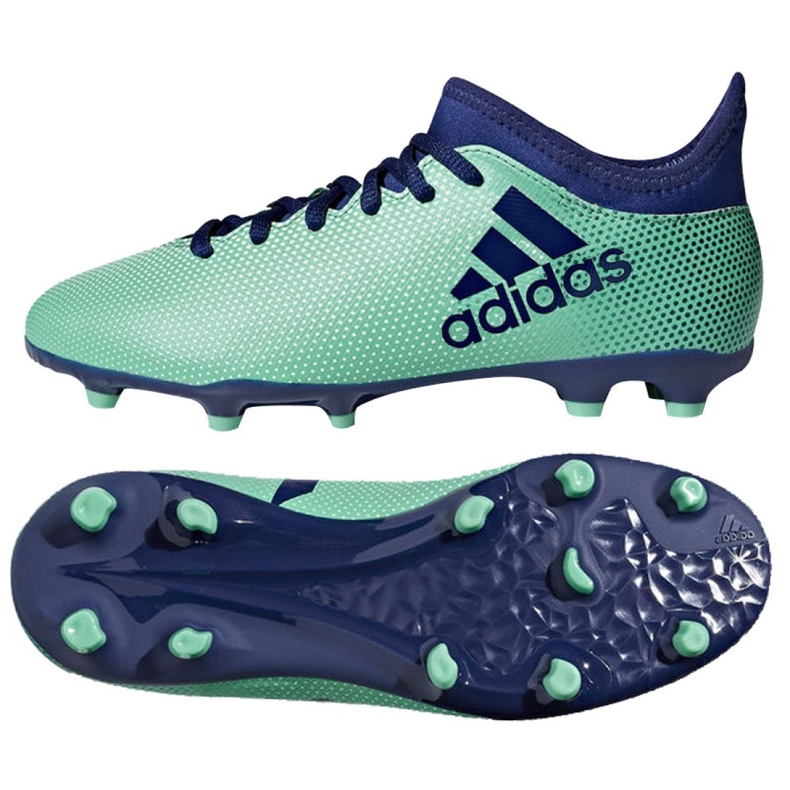 Ghete de fotbal Adidas X 17.3 Fg Jr CP8993 multicolor albastru Ghete de fotbal Adidas X 17.3 Fg Jr CP8993 multicolor albastru