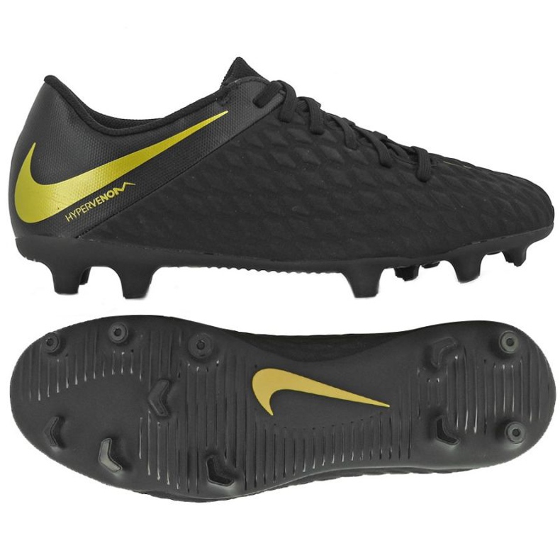 Pantofi de fotbal Nike Hypervenom Phantom 3 Club Fg 3 M AJ4145-090 negru negru