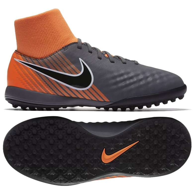 Pantofi de fotbal Nike Magista Obrax 2 Academy Df Tf Jr AH7318-080-S gri gri
