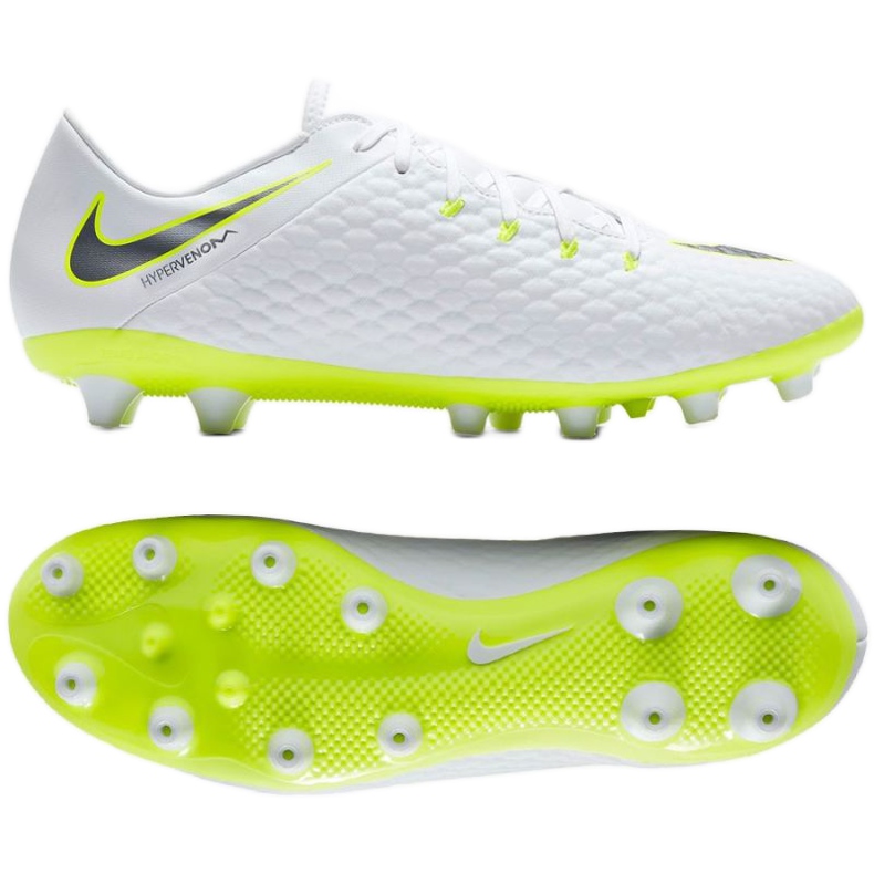 Pantof de fotbal Nike Hypervenom Phantom 3 Academy Ag Pro M AJ6710-107 alb alb