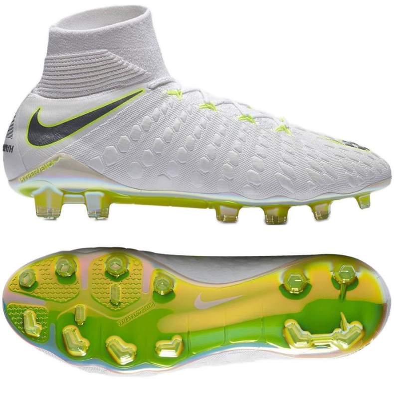 Pantofi de fotbal Nike Hypervenom Phantom 3 Elite Dynamic Fit FG M AJ3803-107 alb