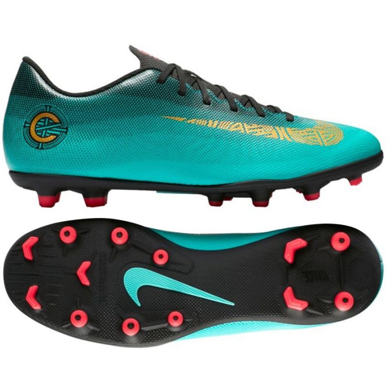 Pantofi de fotbal Nike Mercurial Vapor 12 Club CR7 Mg M AJ3723-390 verde verde