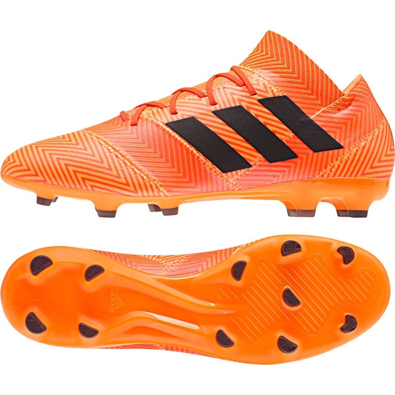 Ghete de fotbal Adidas Nemeziz 18.2 Fg M DA9580 multicolor portocale