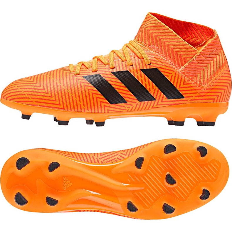 Ghete de fotbal adidas Nemeziz 18.3 Fg Jr DB2352 multicolor portocale