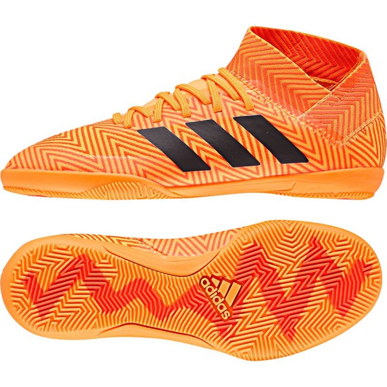 Ghete de fotbal Adidas Nemeziz Tango 18.3 IN Jr DB2373 portocale