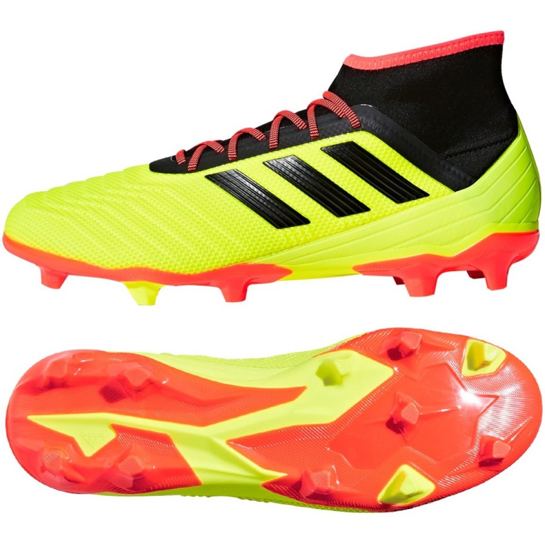 Ghete de fotbal Adidas Predator 18.2 Fg M DB1997 multicolor galben