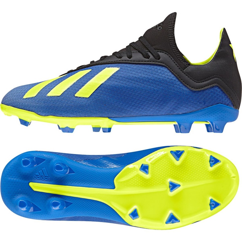 Ghete de fotbal Adidas X 18.3 Fg Jr DB2416 albastru marin albastru