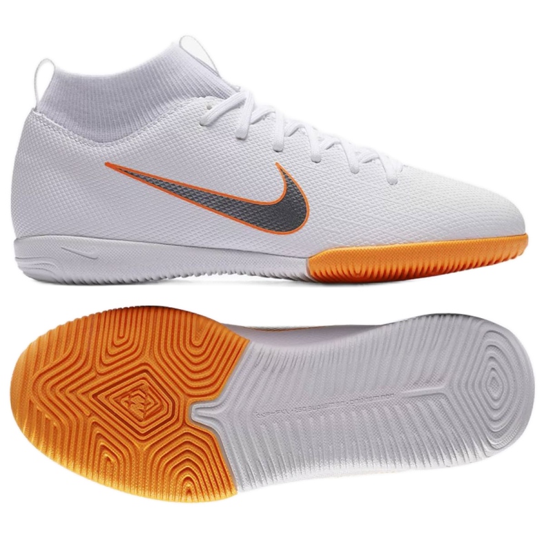 Pantofi de sală Nike Mercurial SuperflyX 6 Academy Gs Ic Jr AH7343-107 alb alb
