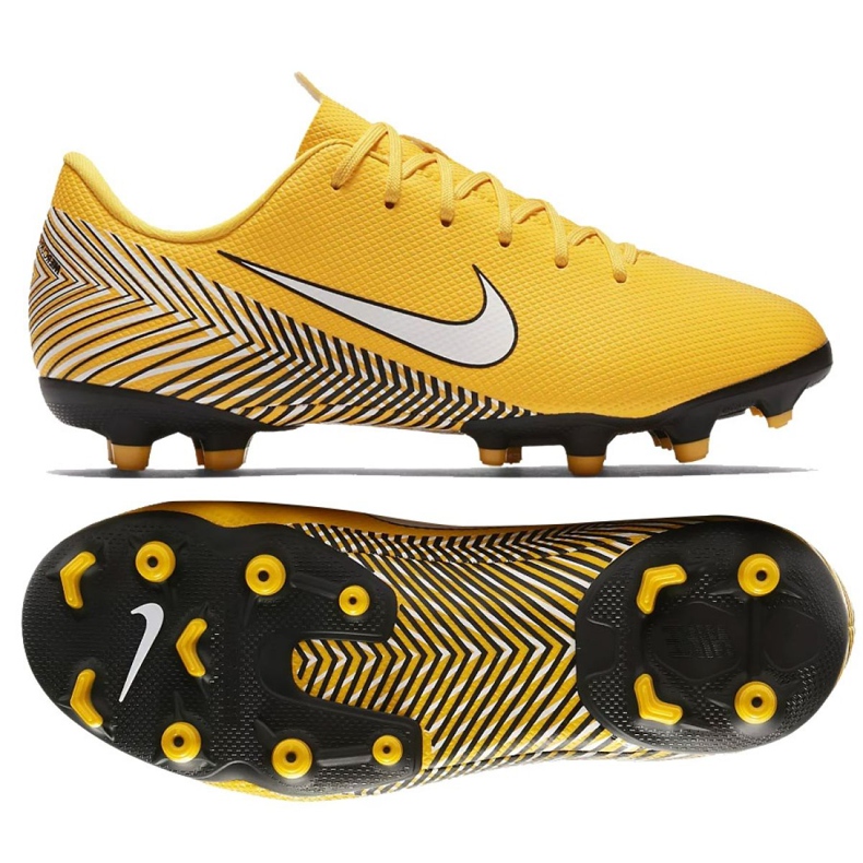 Pantofi de fotbal Nike Mercurial Vapor 12 Academy Neymar Mg Jr AO2896-710 multicolor galben Pantofi de fotbal Nike Mercurial Vapor 12 Academy Neymar Mg Jr AO2896-710 multicolor galben