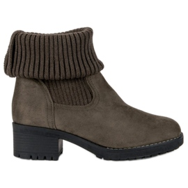 Seastar Cizme înalte cu slip-on verde
