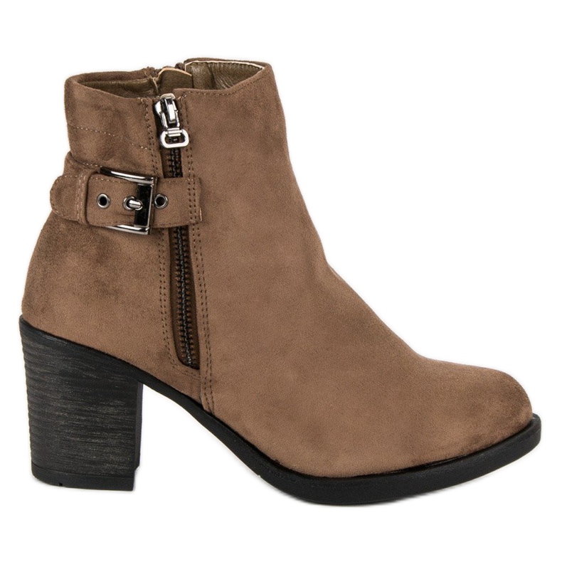 Small Swan Cizme de damă la modă maro Small Swan Cizme de damă la modă maro