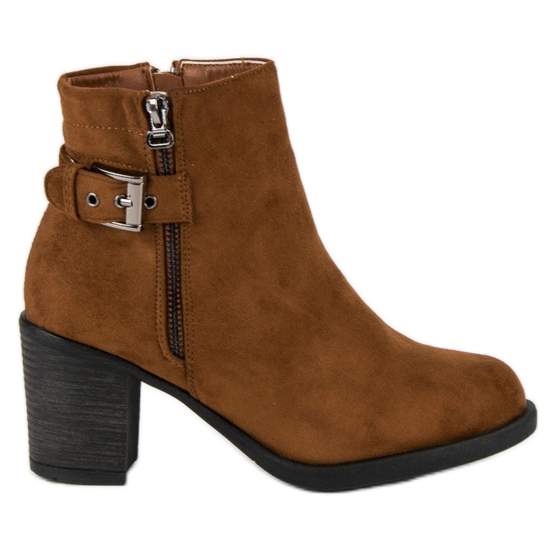 Small Swan Cizme de damă la modă maro Small Swan Cizme de damă la modă maro