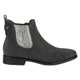 Vinceza Cizme elegante Jodhpur Booties gri Vinceza Cizme elegante Jodhpur Booties gri