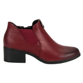 Vinceza Cizme slip-on burgundy roșu