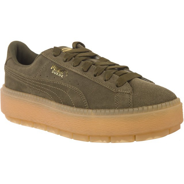 Puma Suede platformă Trace Olive Night verde