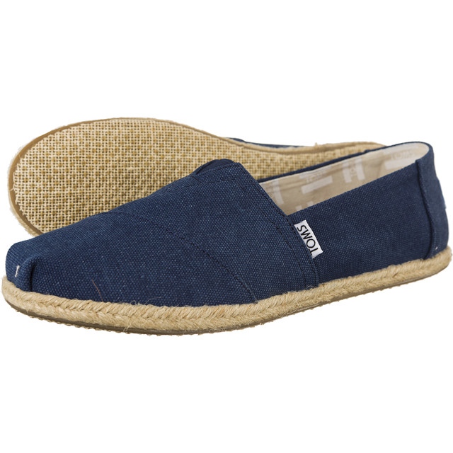Toms Washed Canvas Rope Sole Womens Alpaegata 9758 albastru